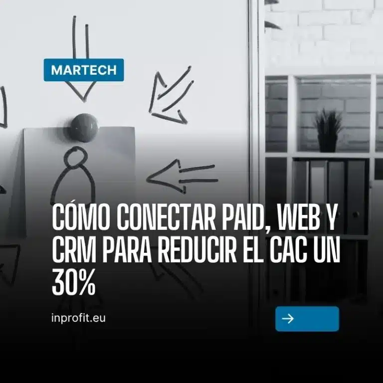 Conectar paid media, web y CRM